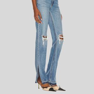 Elizabeth And James Textile Stewart Low Rise Split Hem Jeans